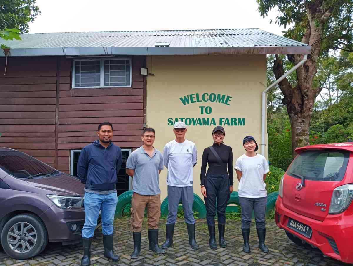 Visitors joining a guided Satoyama Farm tour